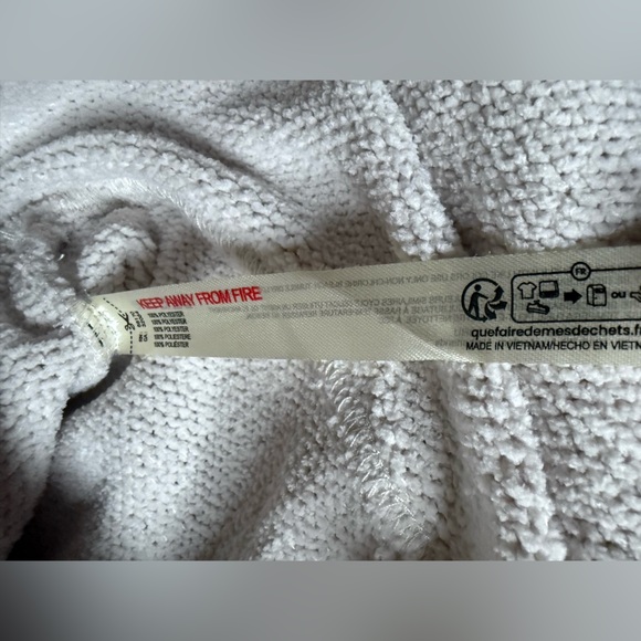 Free People Beach Slouchy Mock Neck Cozy Oversized Tunic Ivory Women’s Size M - Picture 7 of 12